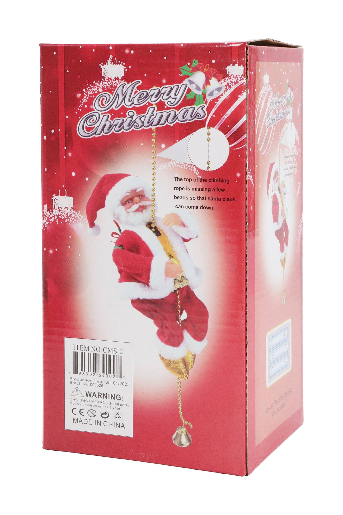 Santa Claus Climbing Music Playing Ornament