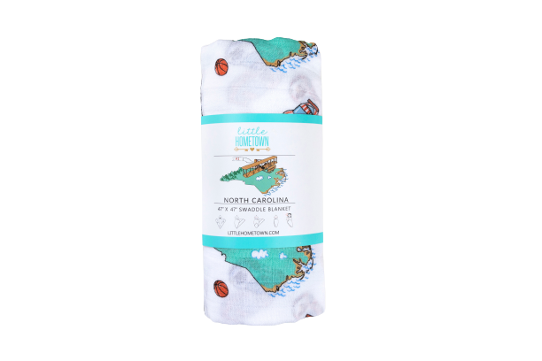 North Carolina Muslin Cotton Baby Swaddle