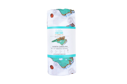 North Carolina Muslin Cotton Baby Swaddle