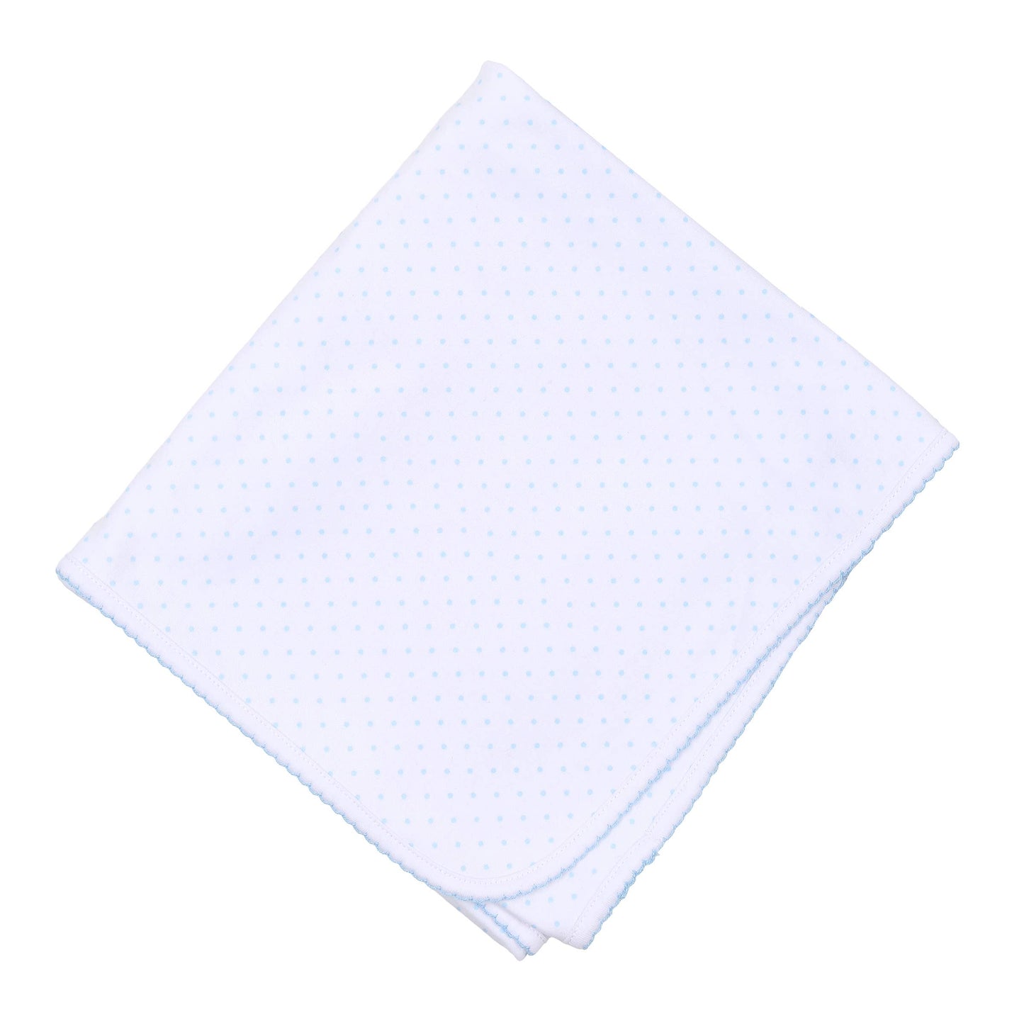 Mini Dots Receiving Blanket - Blue