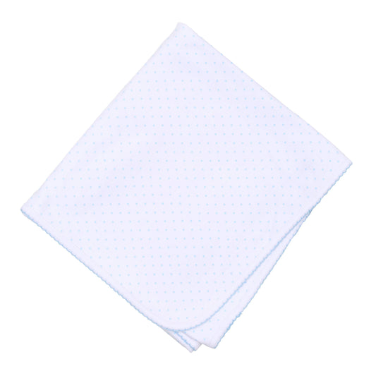 Mini Dots Receiving Blanket - Blue