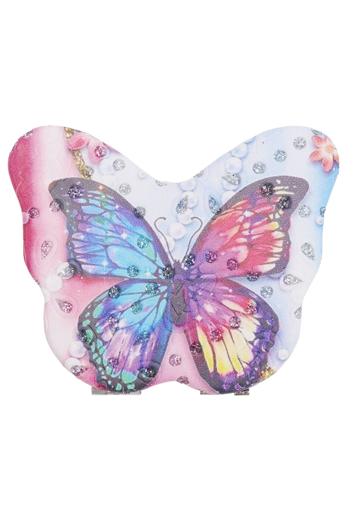 Butterfly Floral Cosmetic Compact Mirror