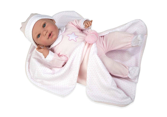 Pink Star Romper Newborn 17 inch Baby Doll