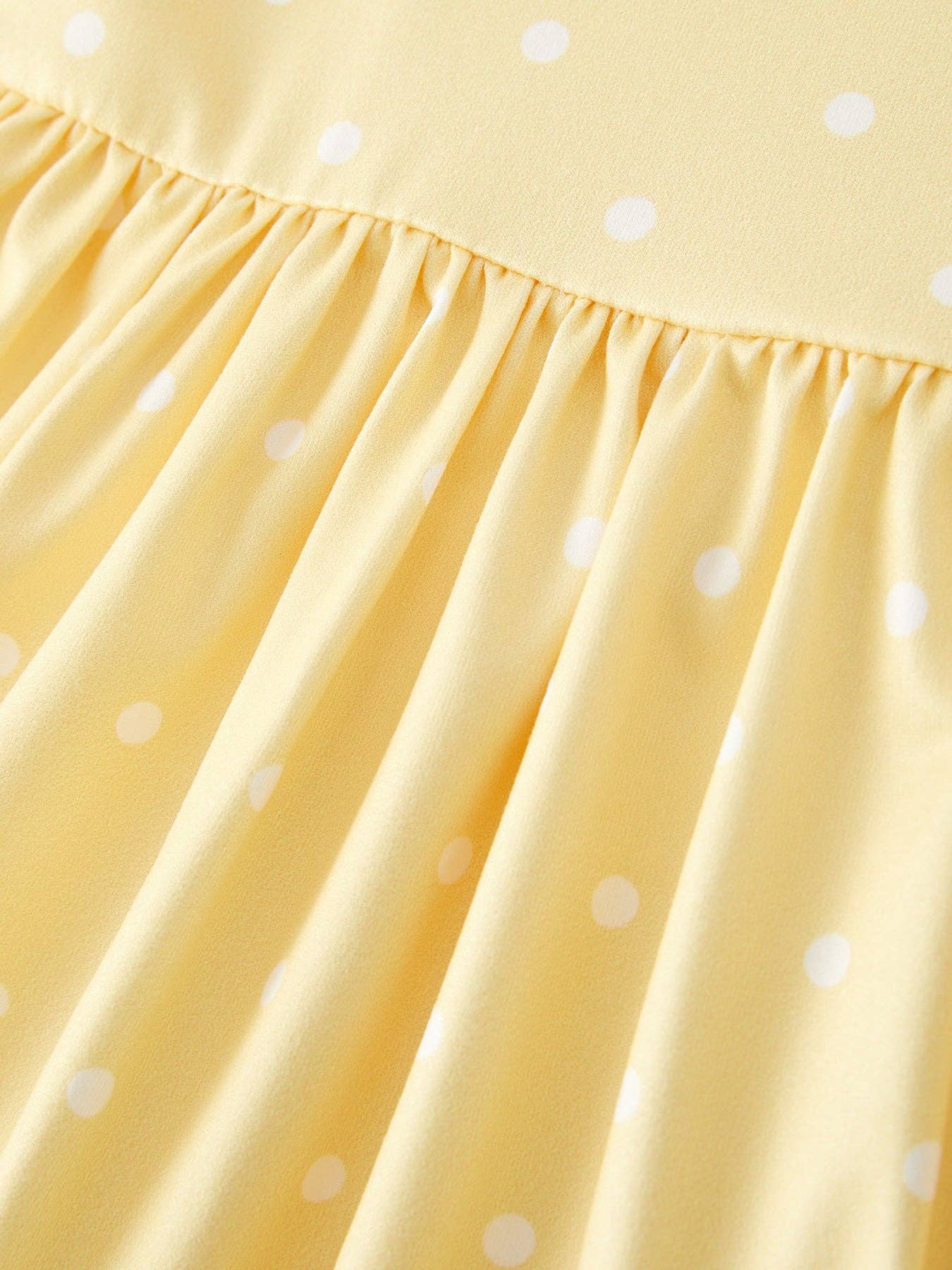 Yellow Polka Dot Suspender Dress