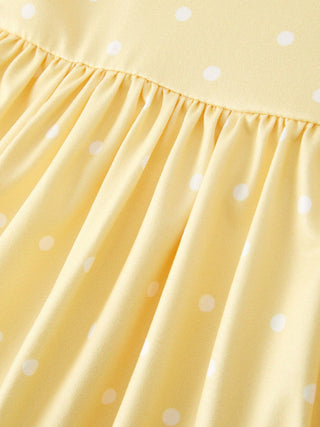 Yellow Polka Dot Suspender Dress
