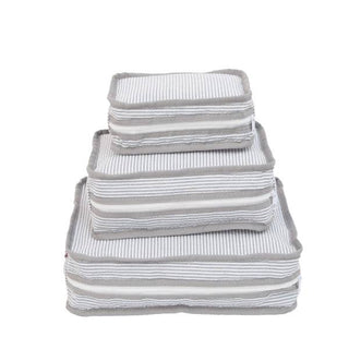 Grey Seersucker Stacking Set