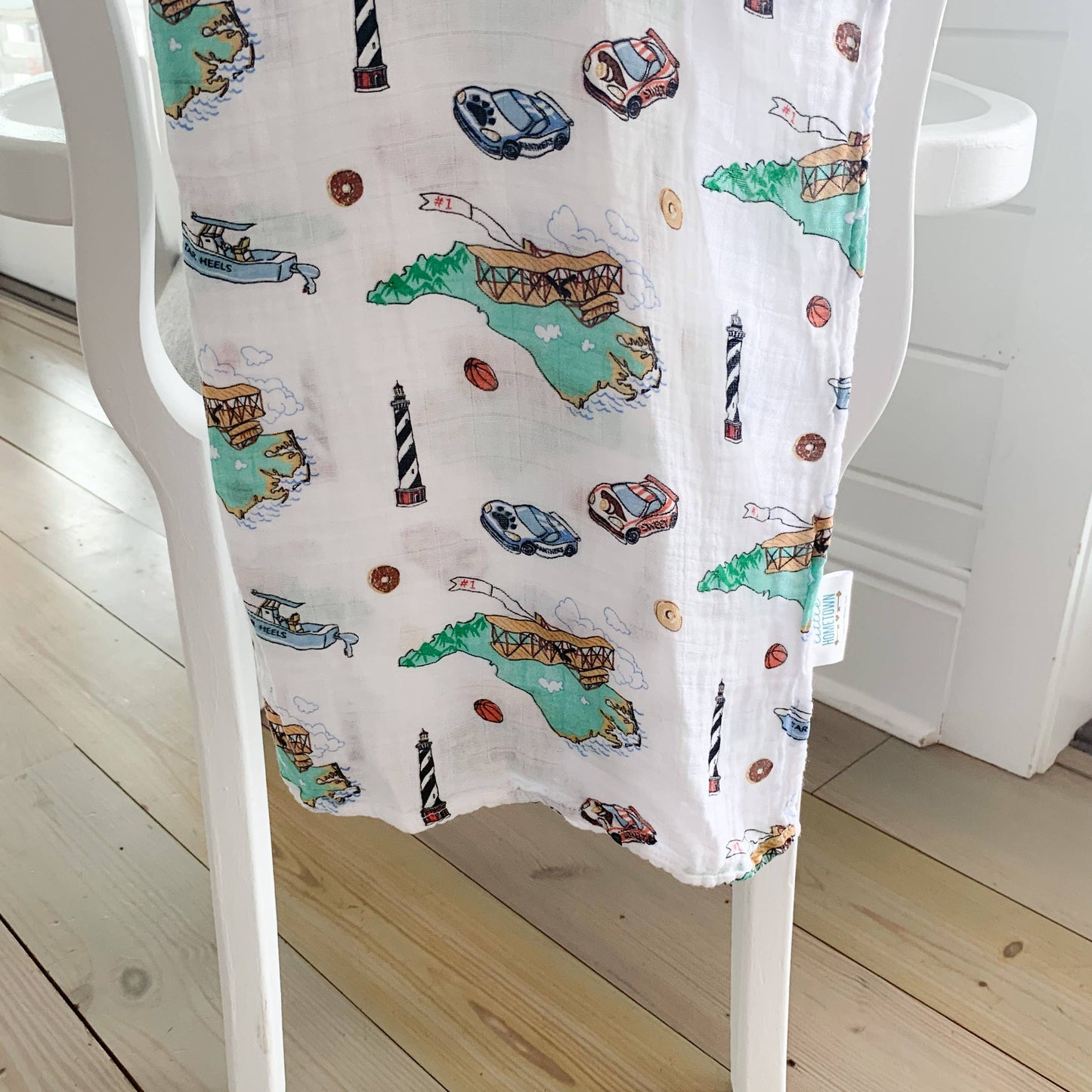 North Carolina Muslin Cotton Baby Swaddle