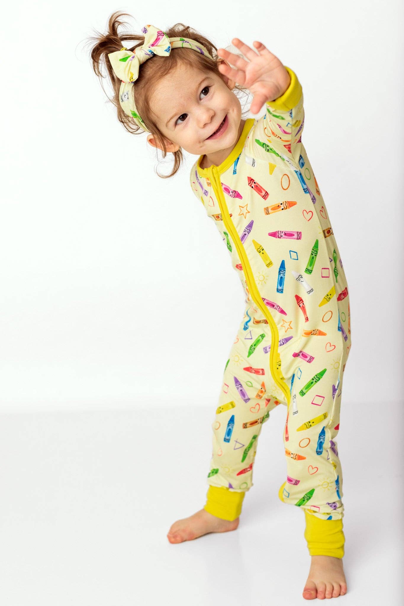 Crayon Crew Bamboo Zipper Romper