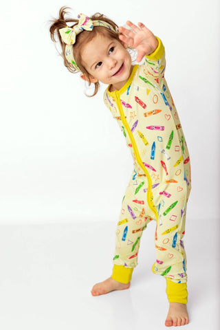 Crayon Crew Bamboo Zipper Romper