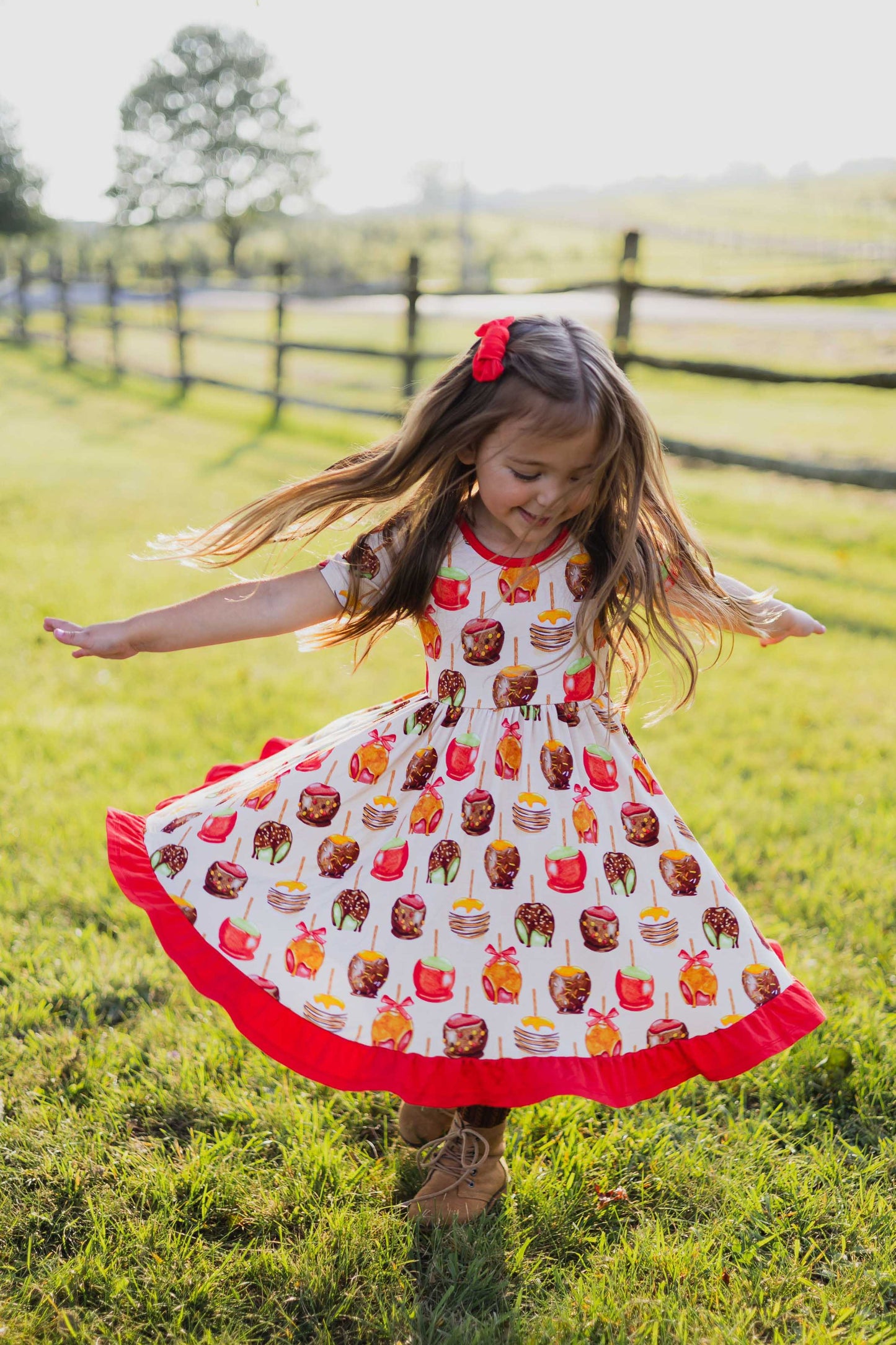 Candy Apples Bamboo Ruffle Dress