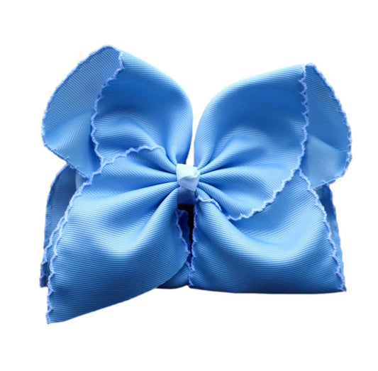 Baby Blue Moon Stitch Hair Bow