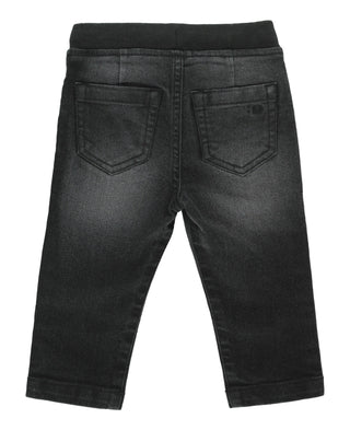 Boys Black Wash Pull-on Jeans