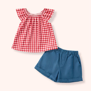 Gingham Picnic Shorts Set