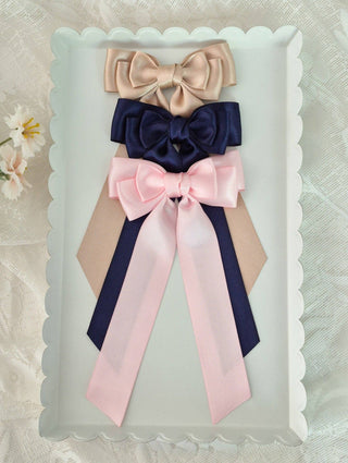 Long Tail Satin Ribbon Bow-Chantilly Light Pink Wholesale
