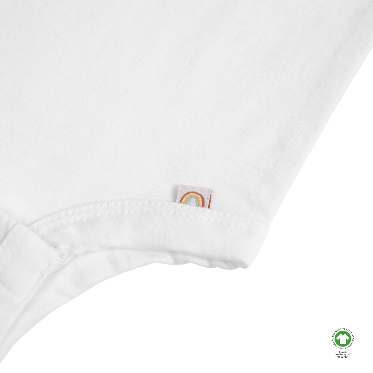 White 100% Organic Cotton Bottom-Up Onesie
