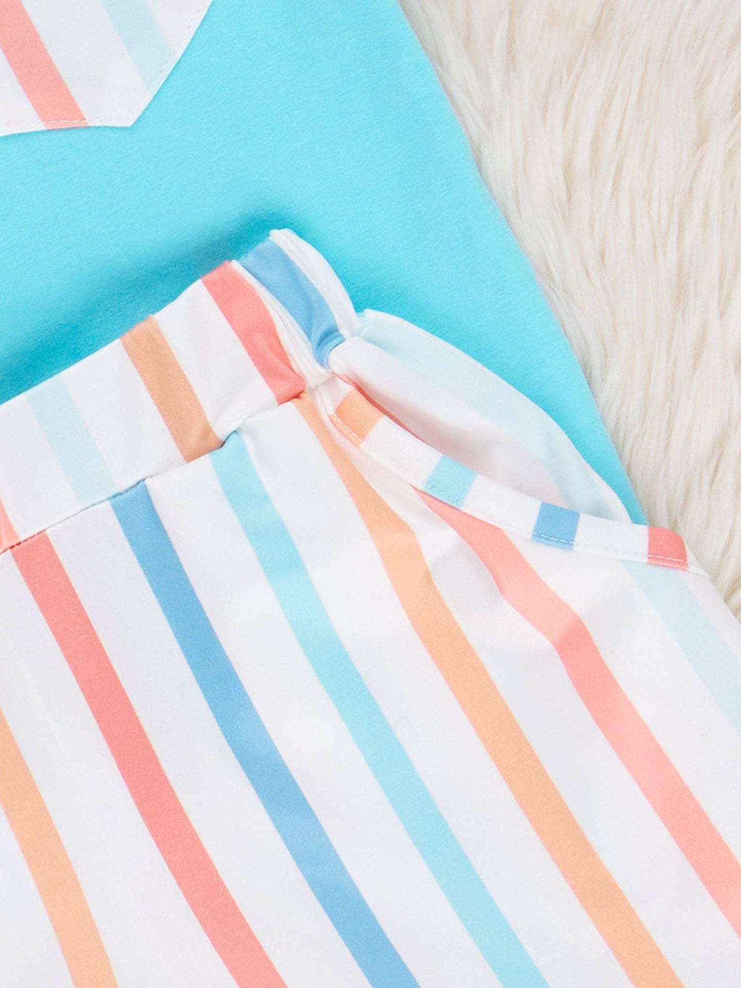 Vintage Summer Stripes Pocket Outfit