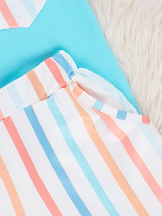 Vintage Summer Stripes Pocket Outfit