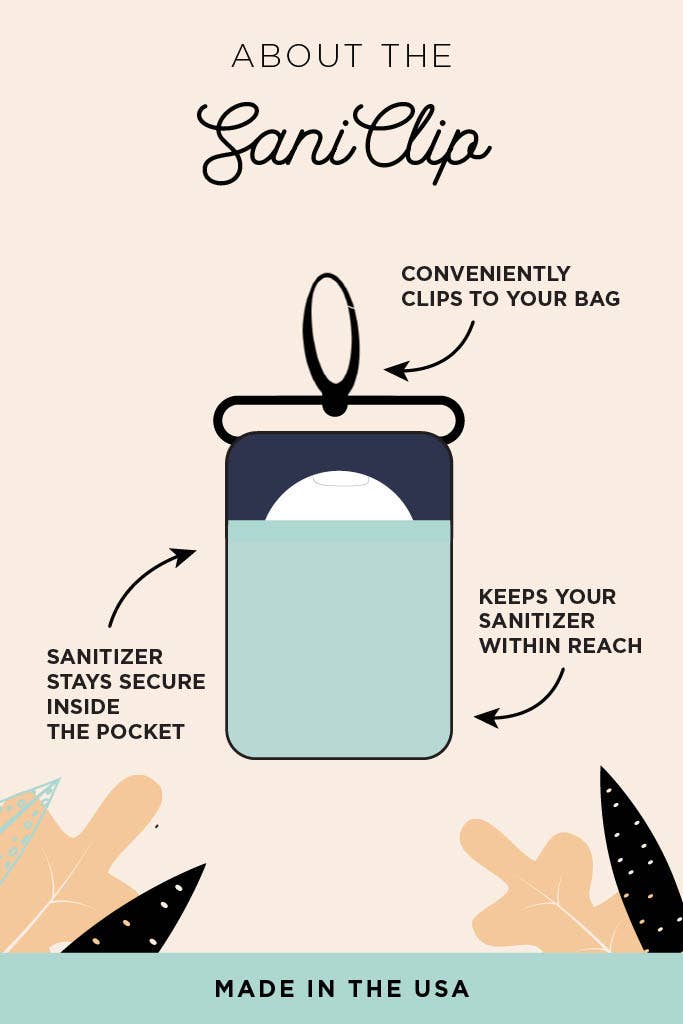 Pink Cherry Blossoms SaniClip Mini Hand Sanitizer Holder