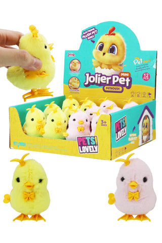 Baby Chick Soft Faux Fur Wind-Up Clockwork Toy