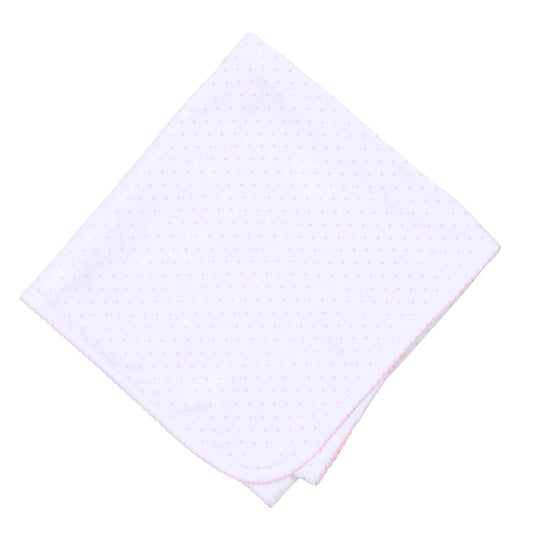 Pink Mini Dots Receiving Blanket