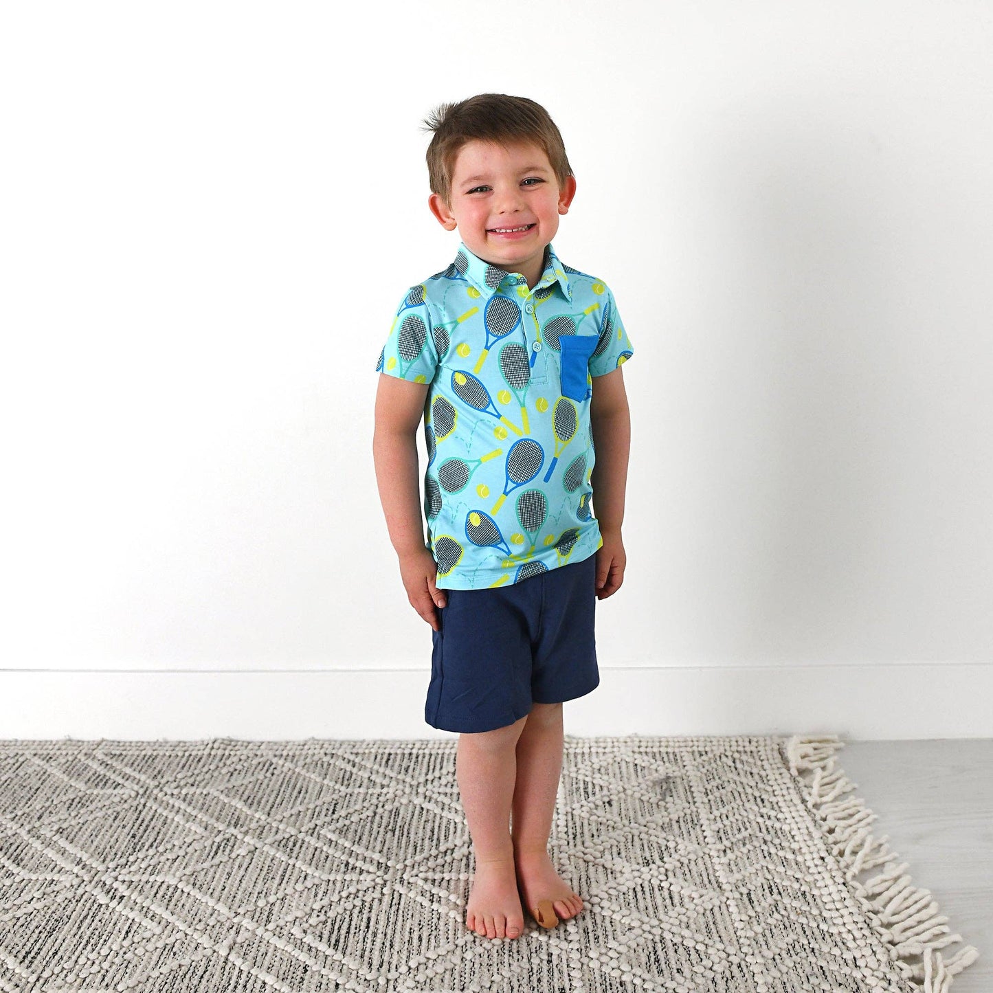 Roger Blue Tennis Bamboo Polo Shirt