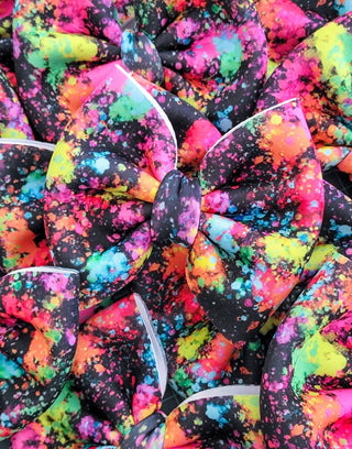 Neon Splatter Puffy Savannah Bow