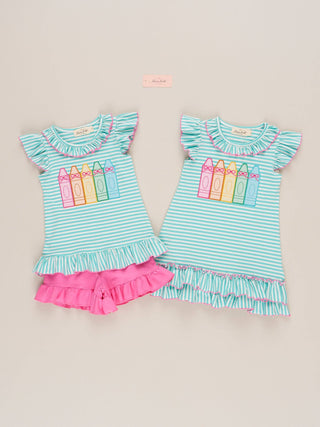 Color Me Happy Striped Crayon Dress