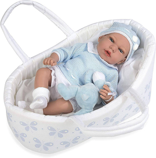 Blue Butterfly Baby Bassinet -15" Doll