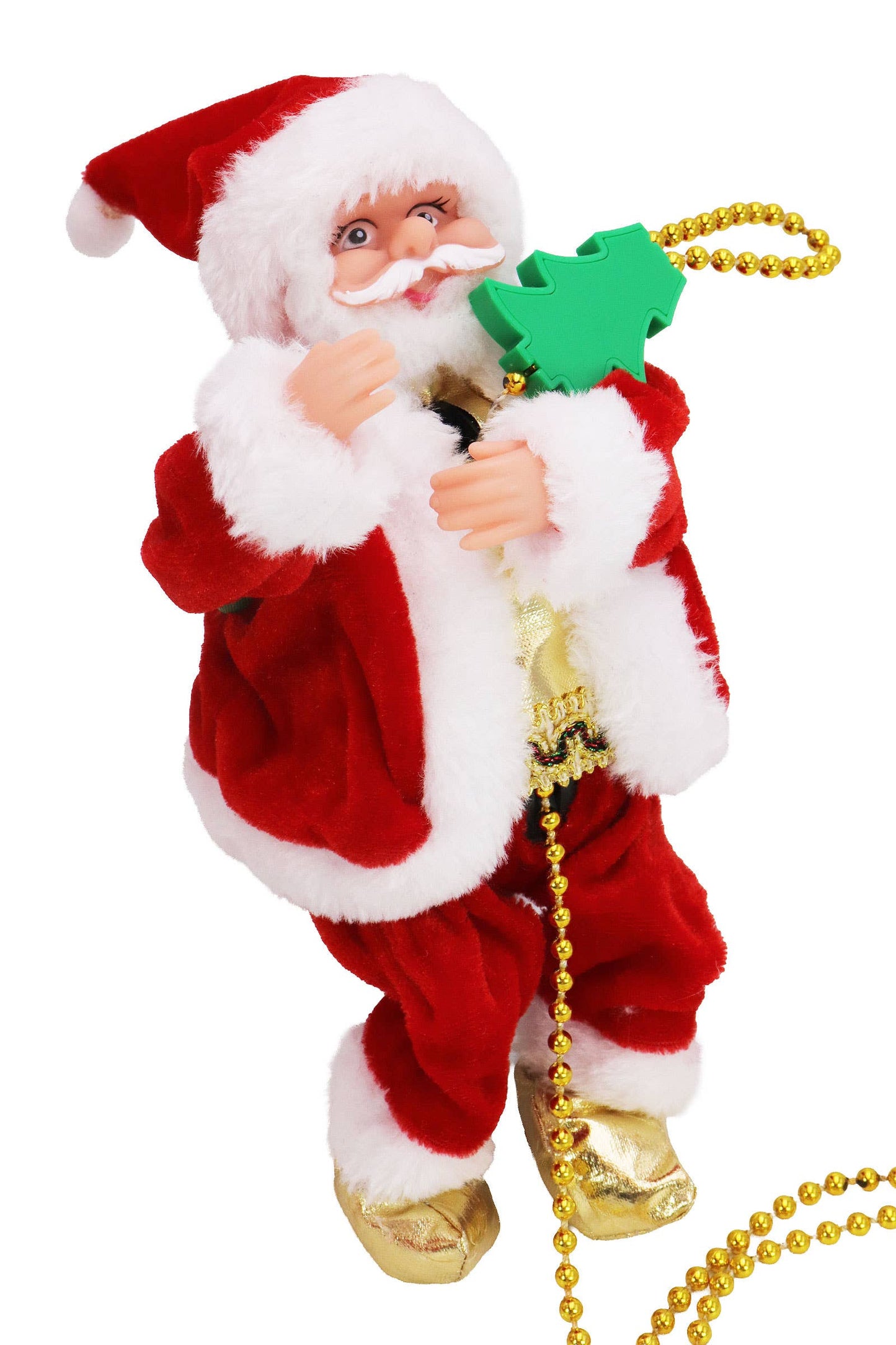 Santa Claus Climbing Music Playing Ornament