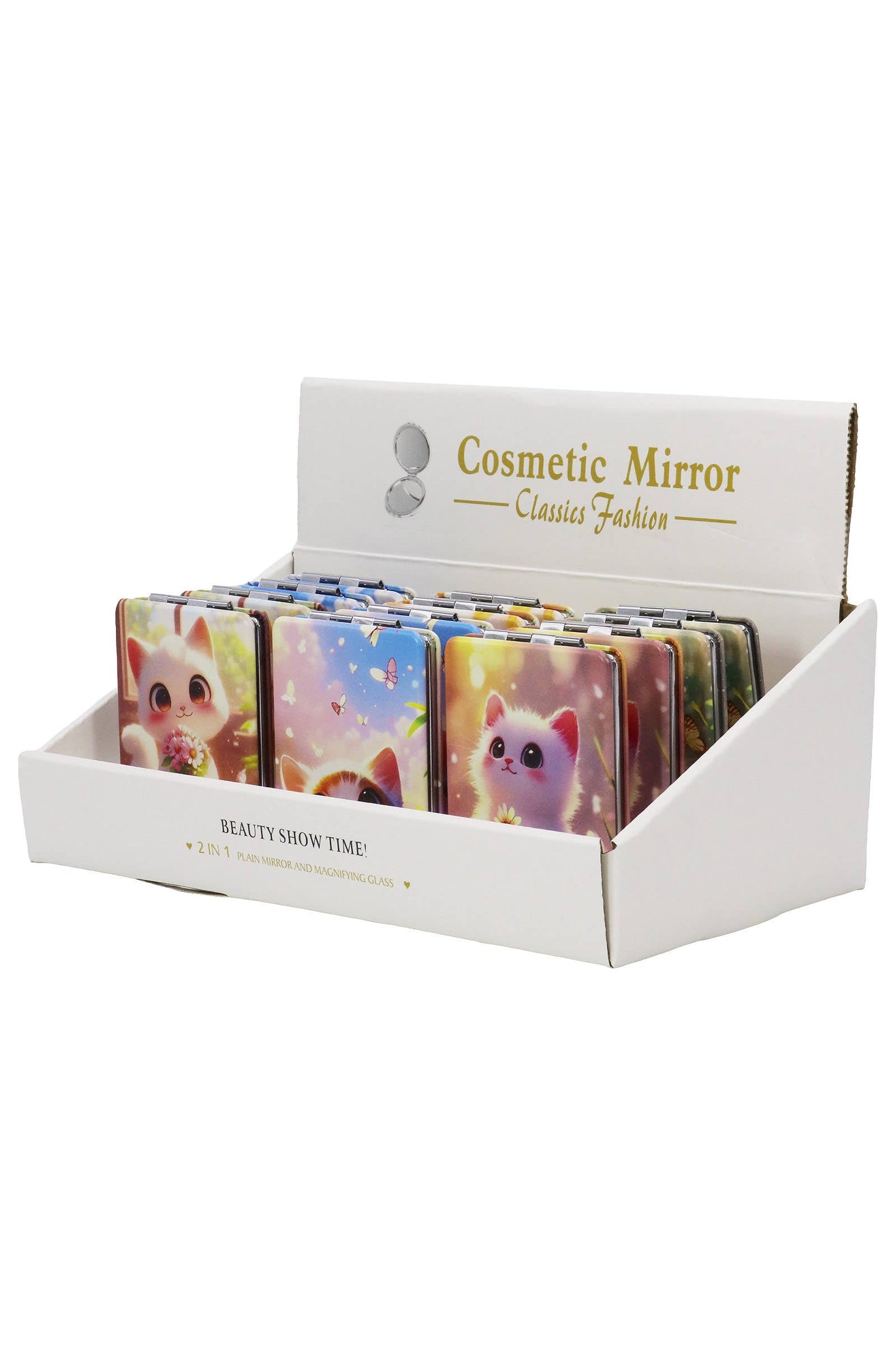 Kitty Cat Animated Rectangular Compact Mirror