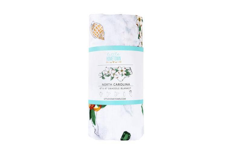 North Carolina Floral Muslin Cotton Baby Swaddle