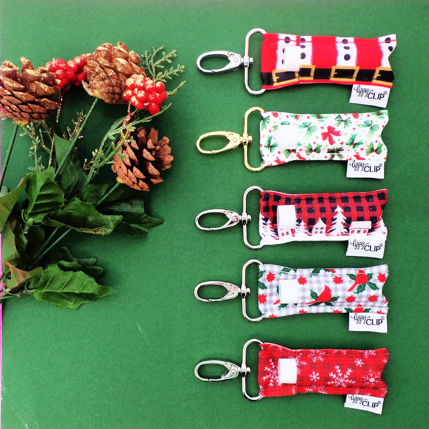 Christmas Bows LippyClip® Lip Balm Holder for Chapstick