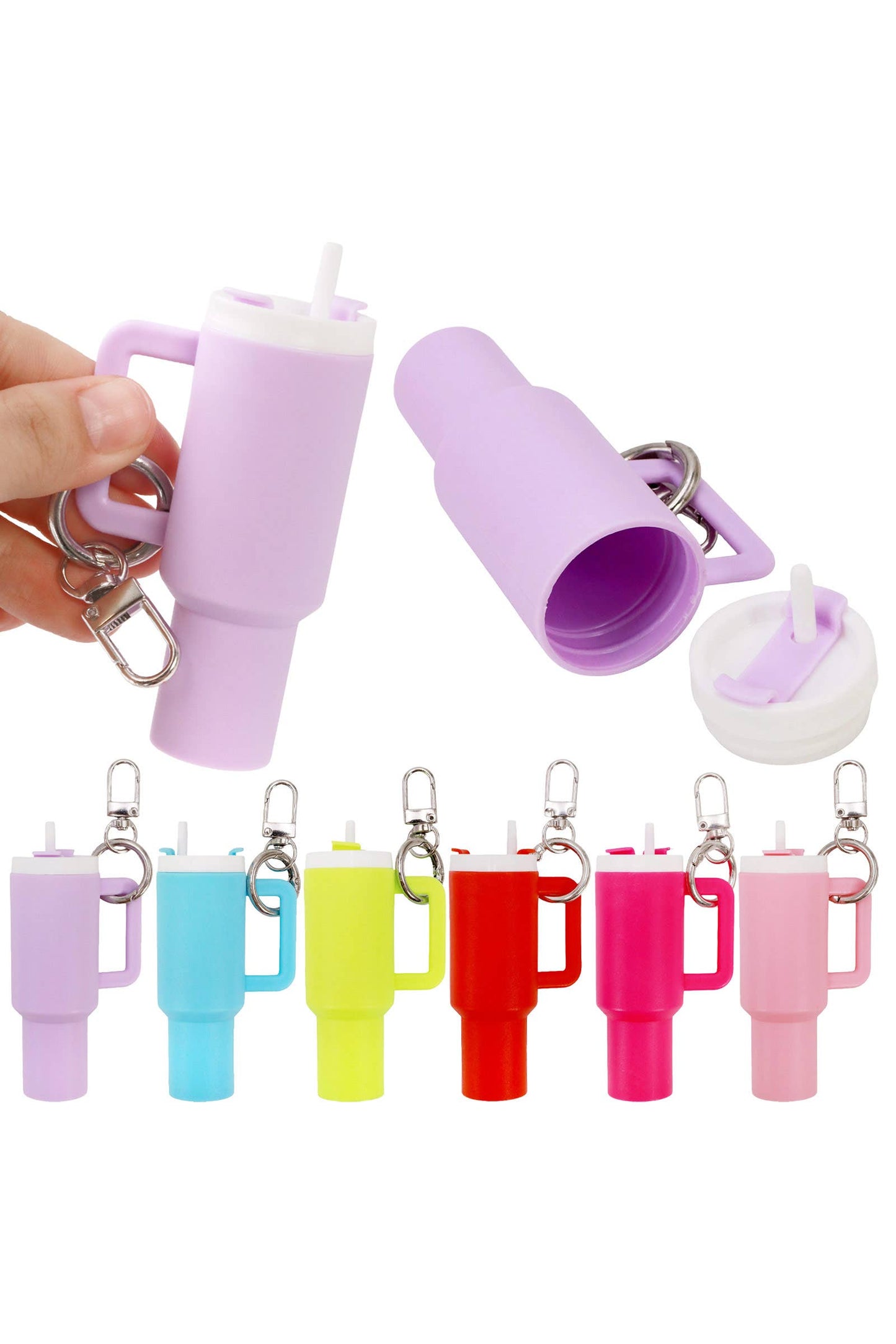Colorful Mini Matte Tumbler Cup Key Chain