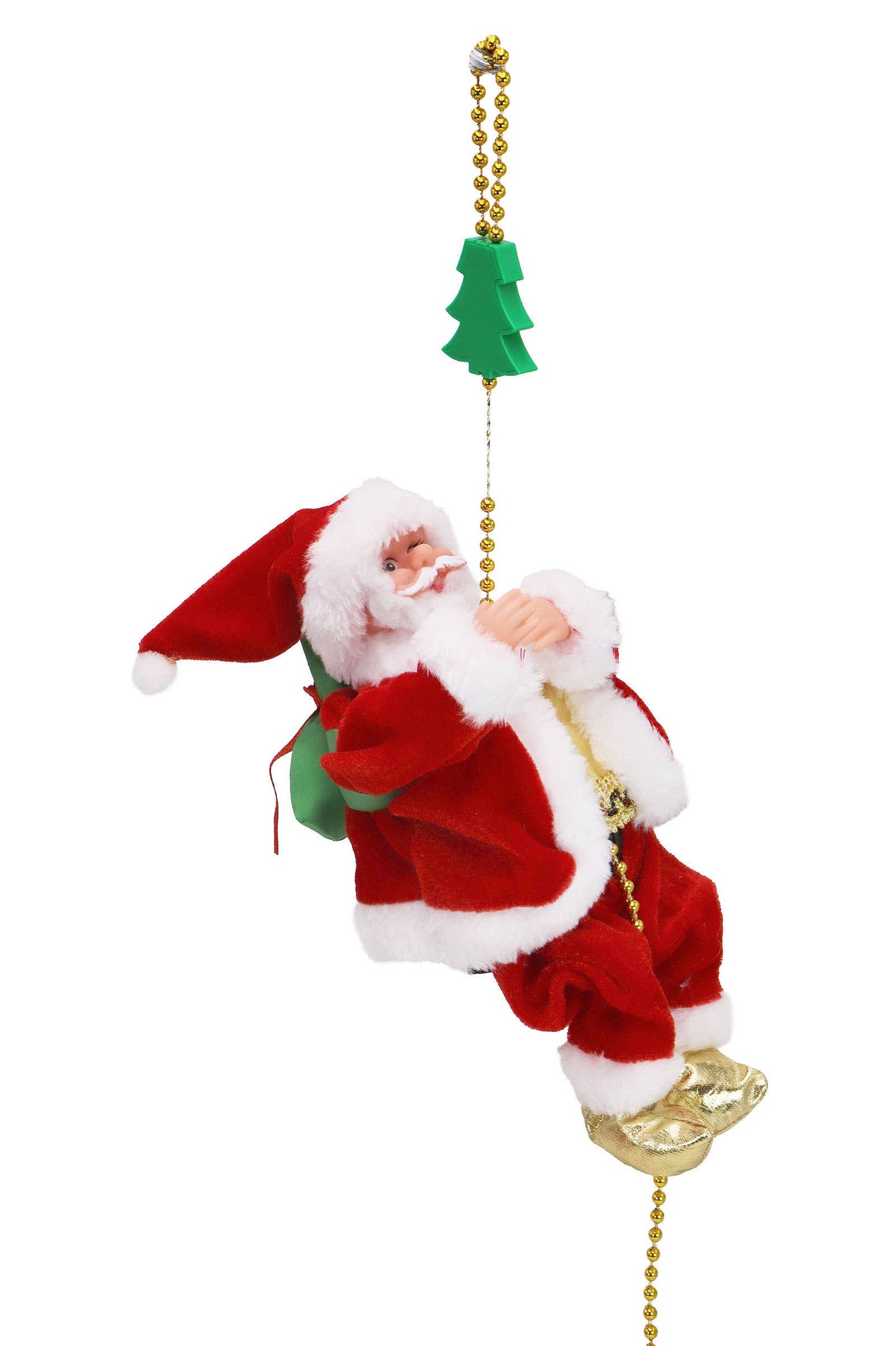 Santa Claus Climbing Music Playing Ornament