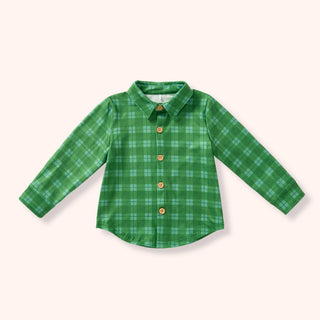 Pine & Petals Green boys Shirt