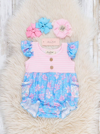 Garden Blooms Ruffle Bubble Romper