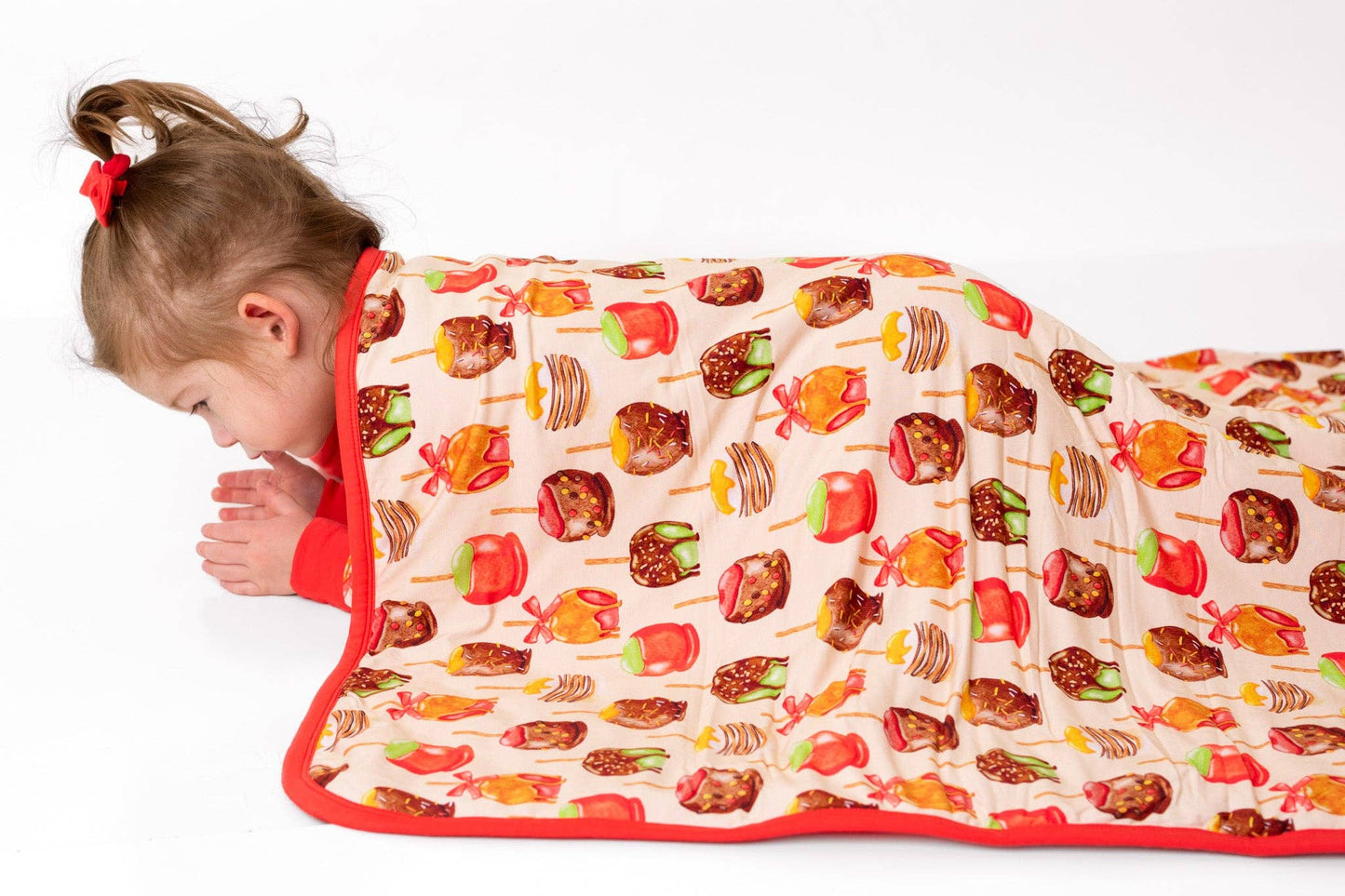 Candy Apples Mini Quilted Bamboo Blanket