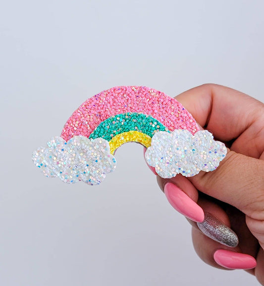 Pop Pink Rainbow Clip