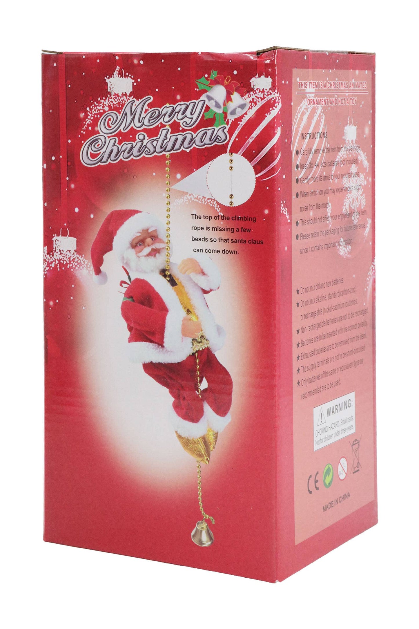 Santa Claus Climbing Music Playing Ornament