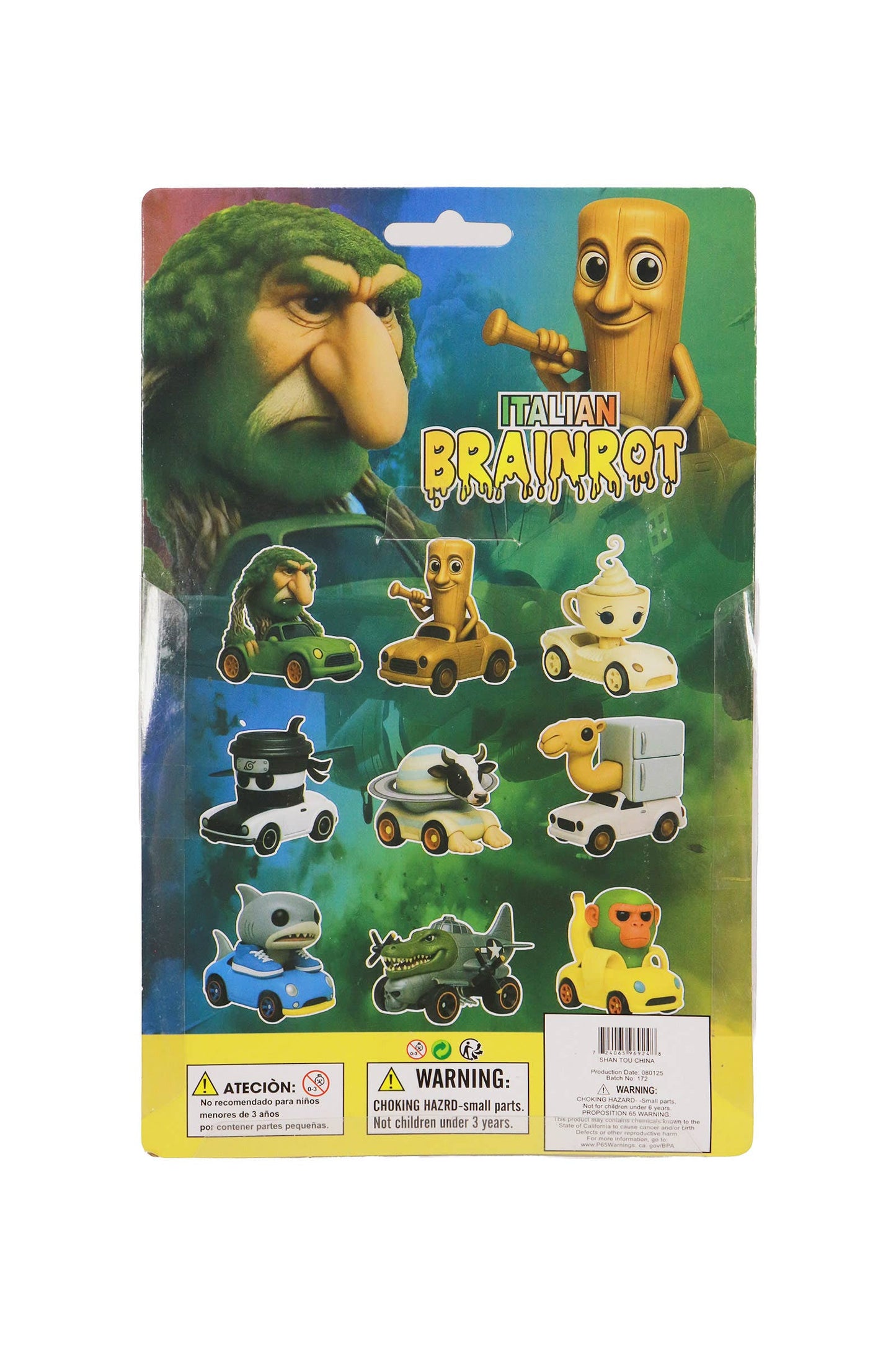 Italian Brainrot Free-wheel Mini Cars Toy
