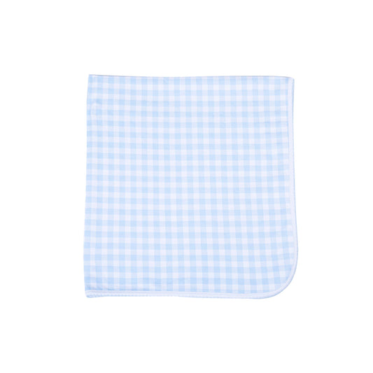 Baby Checks Receiving Blanket - Blue