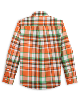Autumn Plaid Boys Collared Button Down Shirt