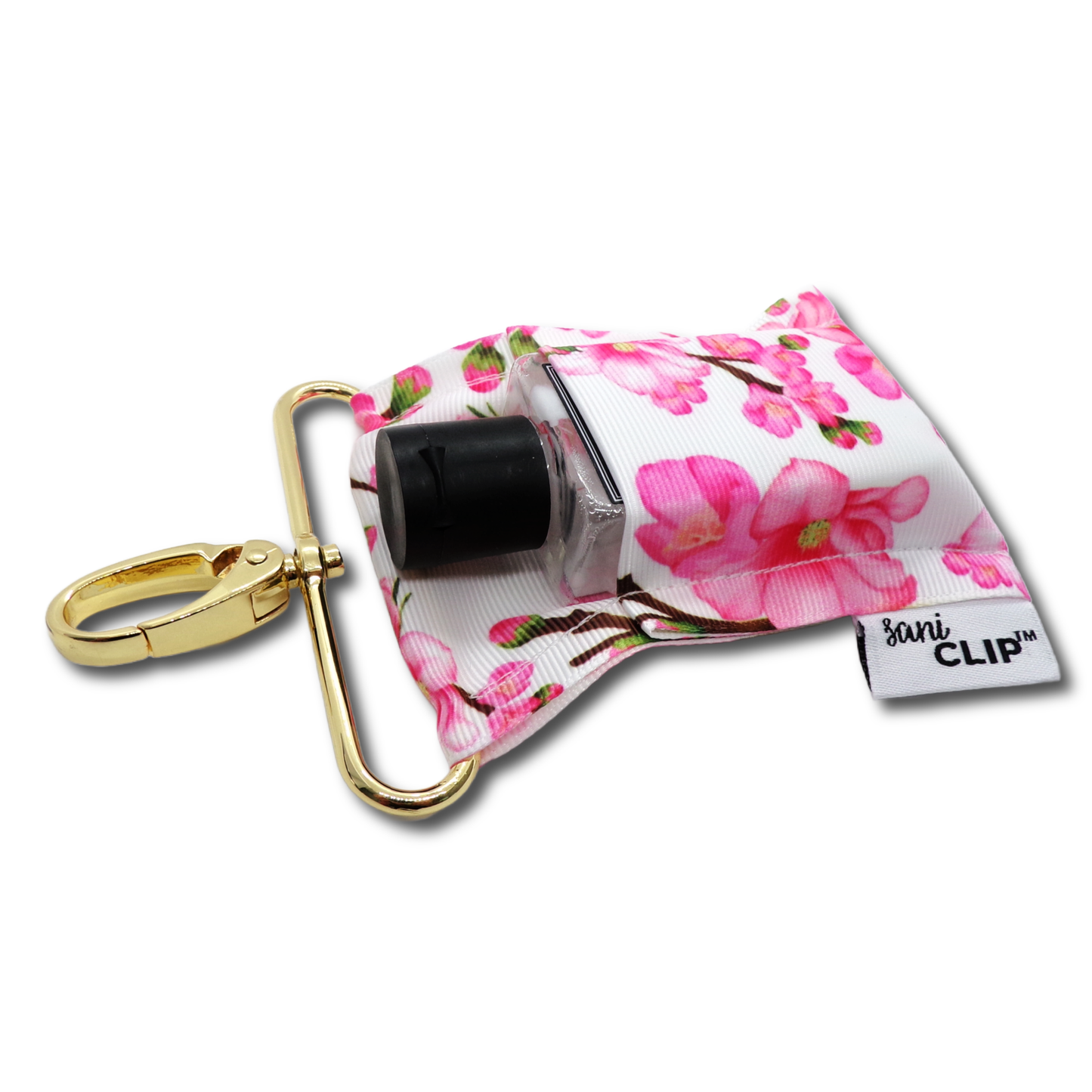Pink Cherry Blossoms SaniClip Mini Hand Sanitizer Holder
