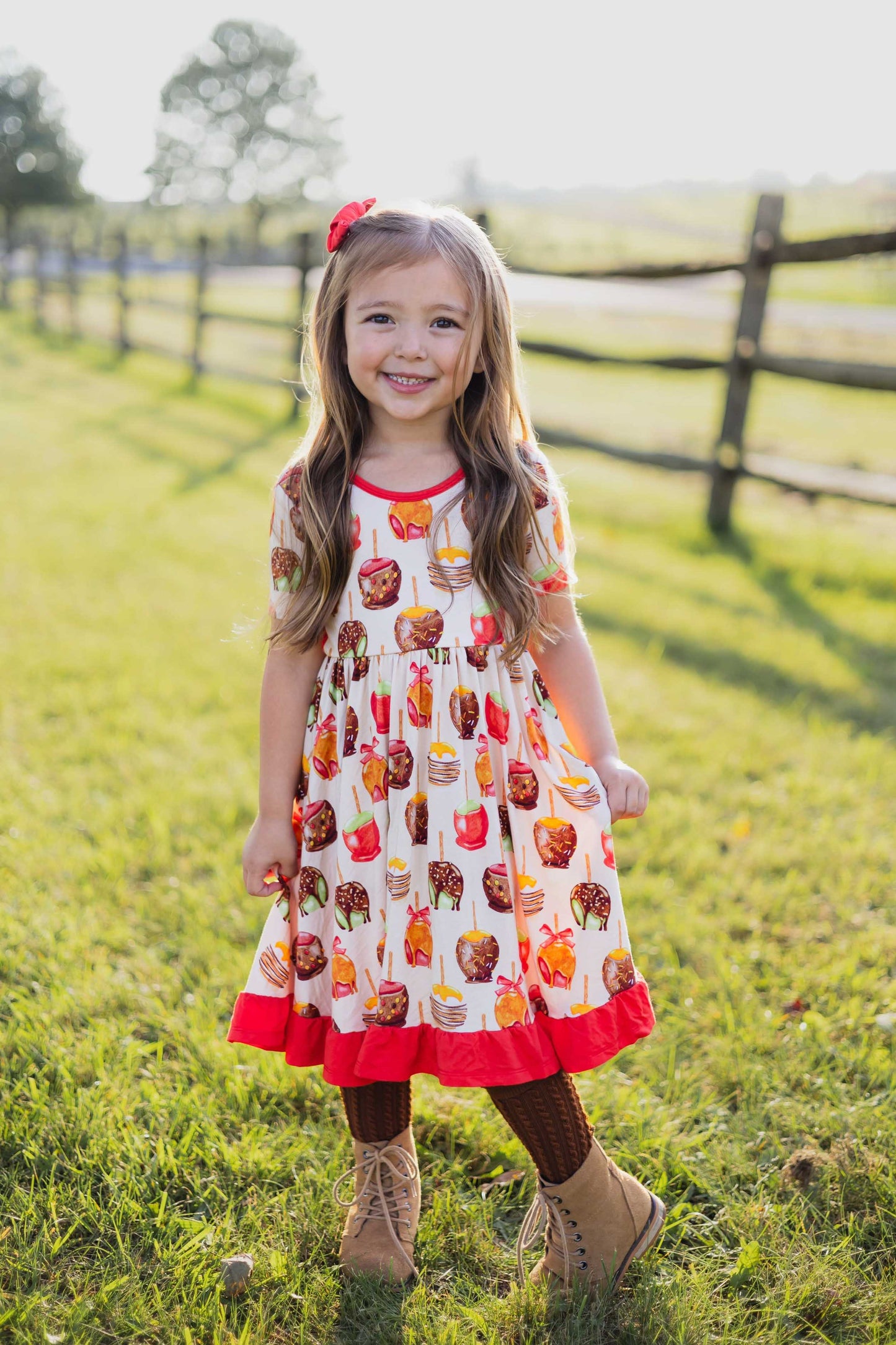 Candy Apples Bamboo Ruffle Dress