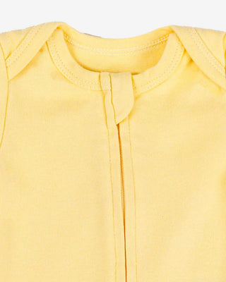 Lemon Short Sleeve Zipper Bodysuit