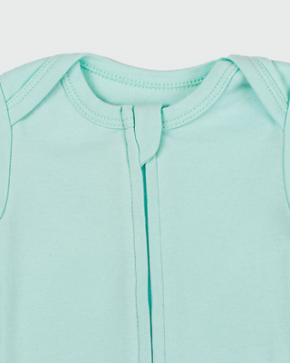 Seafoam Short Sleeve Zipper Bodysuit