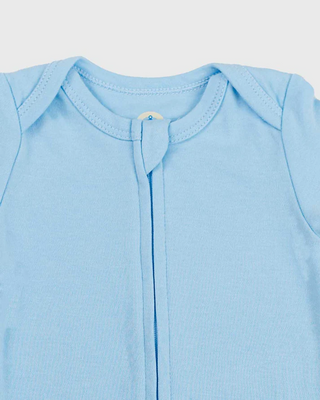 Sky Short Sleeve Zipper Bodysuit