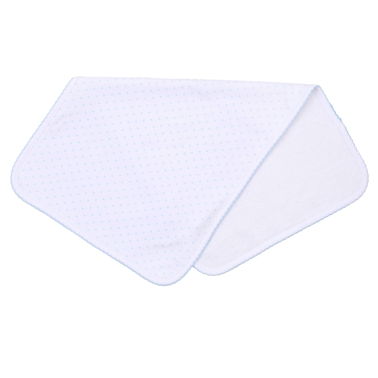 Mini Dots Burp Cloth - Blue