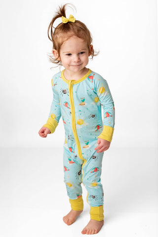 Spring Showers Bamboo Zipper Pajamas