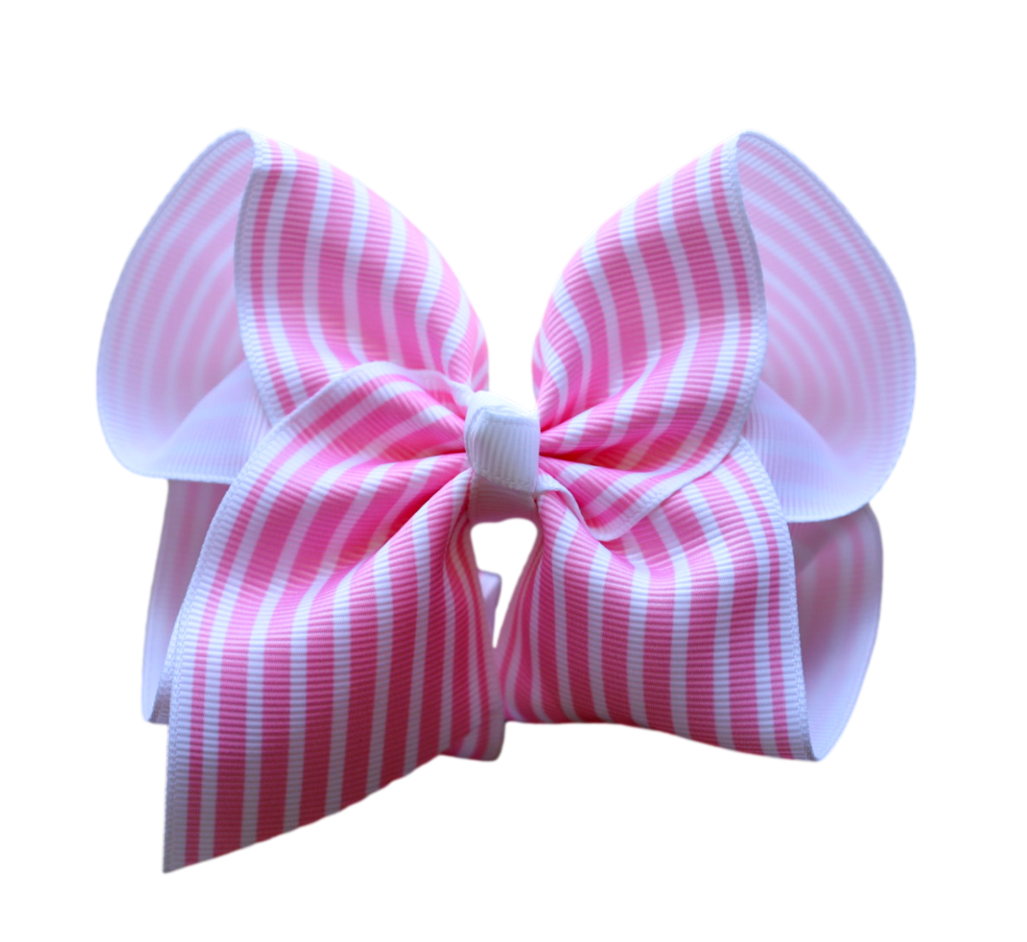 Pink Stripe Hair Bow